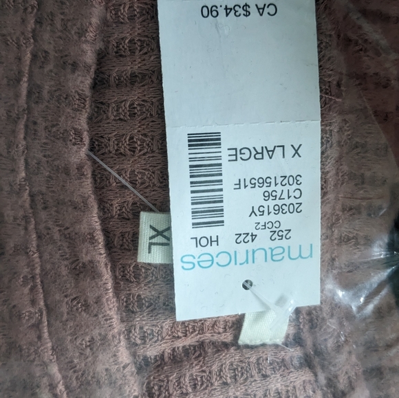 NWT Women's Stripe Colorblock Front Knot Mixer Tee - Size L - Picture 7 of 8